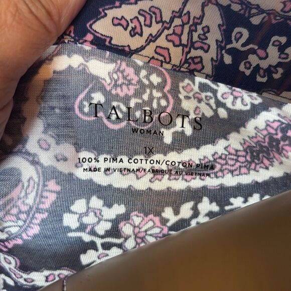 Talbots Purple Paisley Blouse - Picture 5 of 5